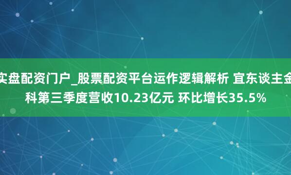 实盘配资门户_股票配资平台运作逻辑解析 宜东谈主金科第三季度营收10.23亿元 环比增长35.5%