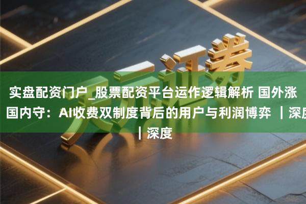 实盘配资门户_股票配资平台运作逻辑解析 国外涨、国内守：AI收费双制度背后的用户与利润博弈 ｜深度